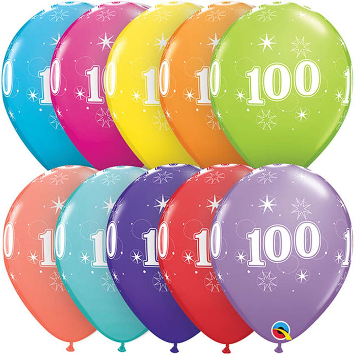 100 Sparkle-A-Round Latex Balloon 6pk, 11in