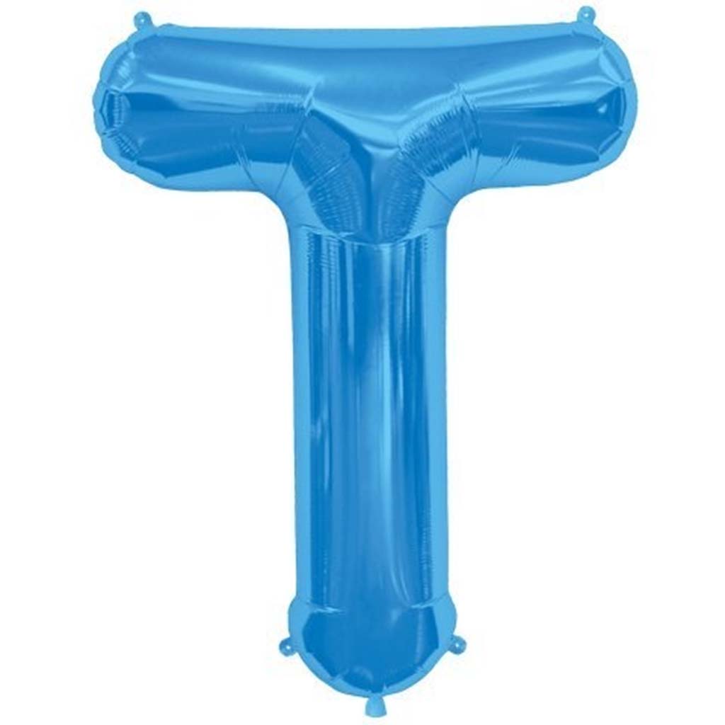 Foil Balloon Letter T 34in, Blue