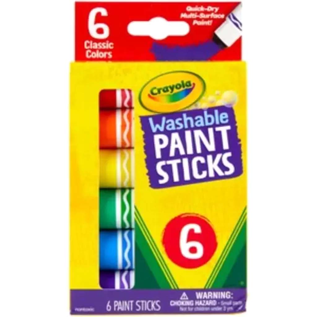 Washable Paint Sticks, 6ct