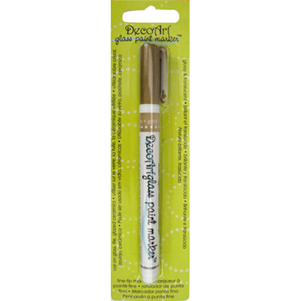 DecoArt Glass Paint Marker 1mm Metallic Gold