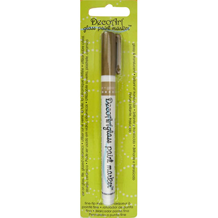 DecoArt Glass Paint Marker 1mm Metallic Gold