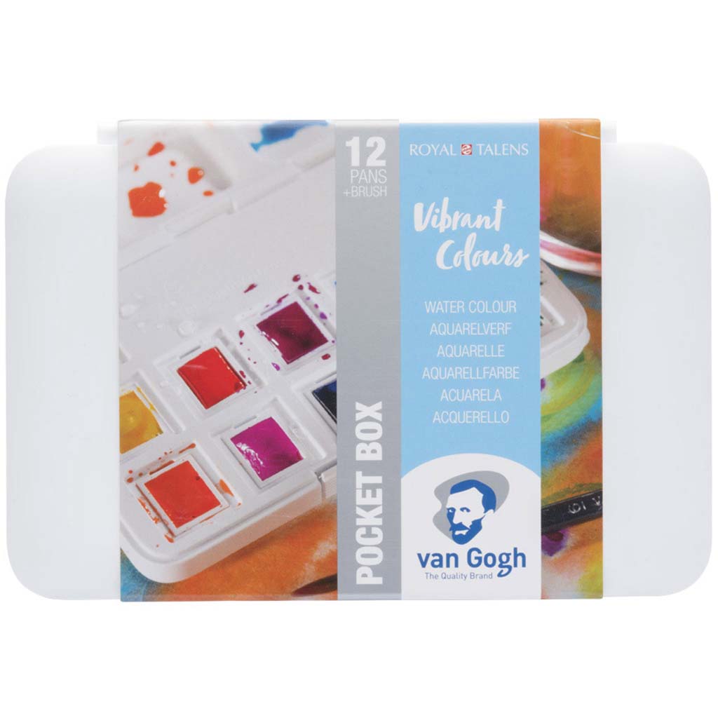 Van Gogh Watercolor Pocket Box 12 Half Pan Vibrant