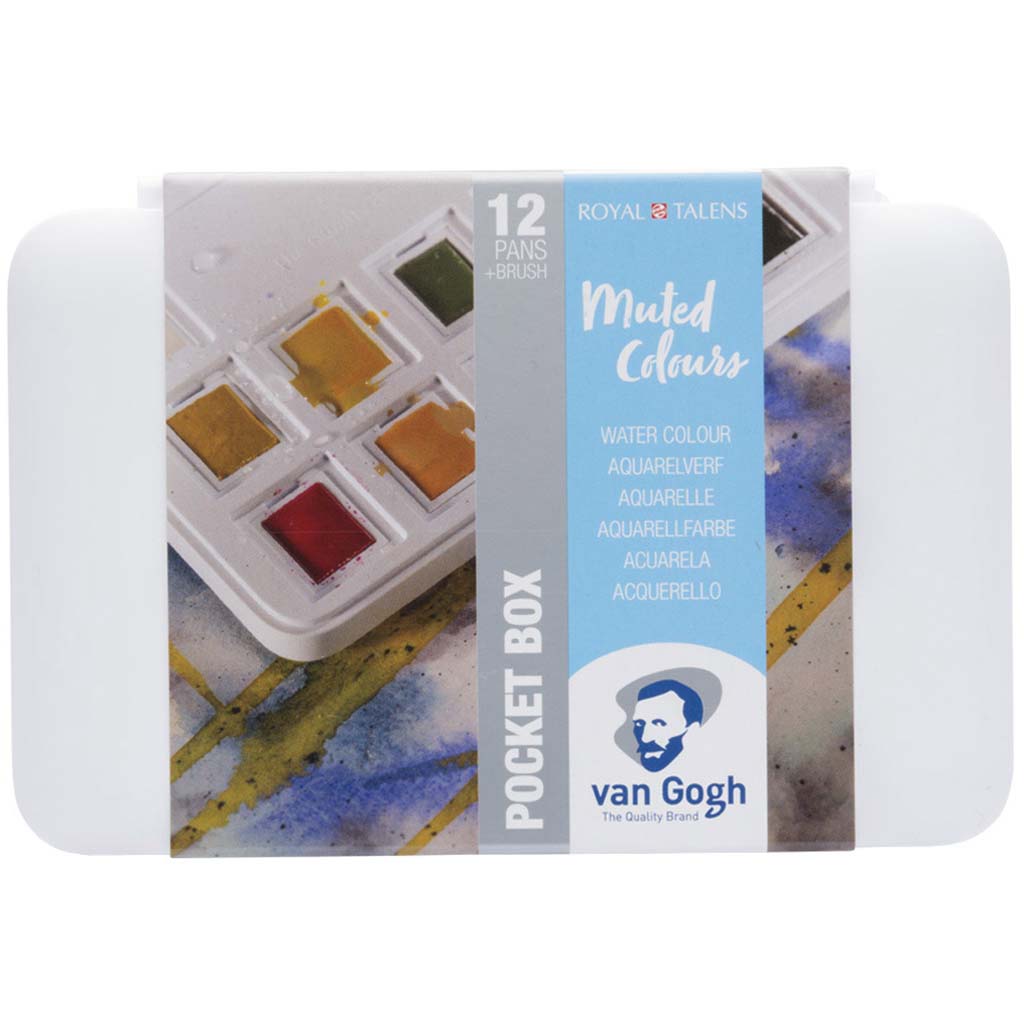 Van Gogh Watercolor Pocket Box 12 Half Pan Muted