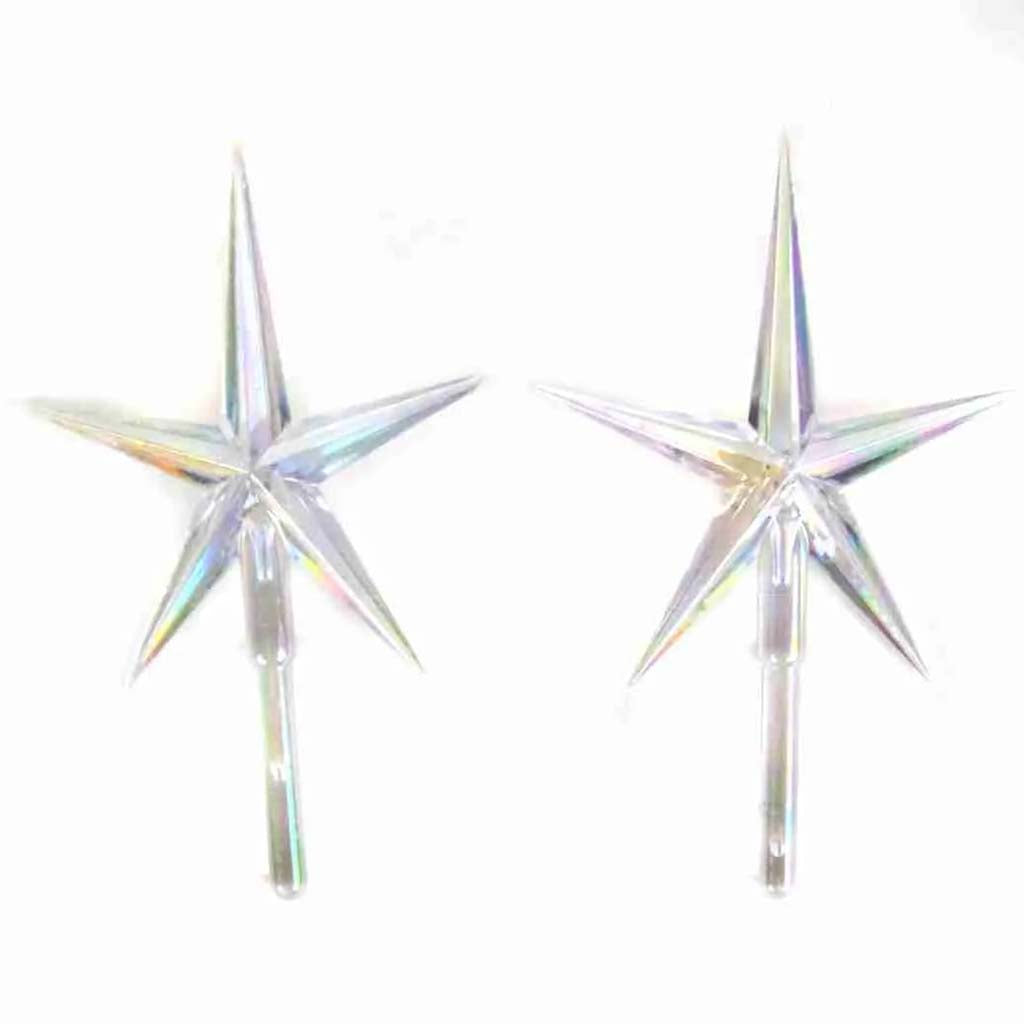 Clear Star for Ceramic Tree 2pc, 3.875in