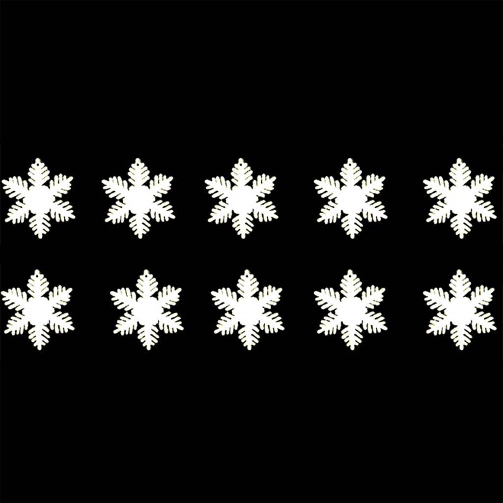 Mini White Glitter Snowflake 2in 10pcs