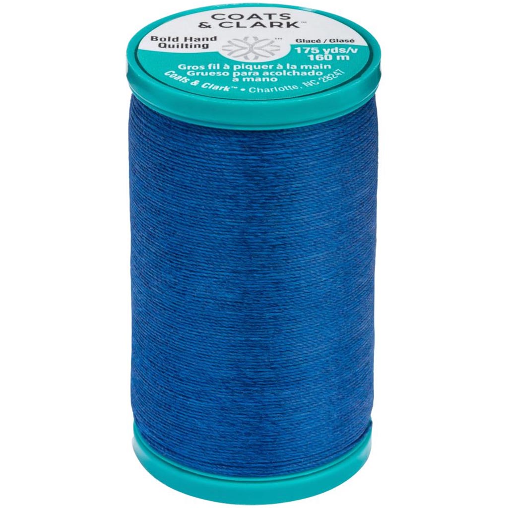 Coats Bold Hand Quilting Thread 175yd Yale Blue