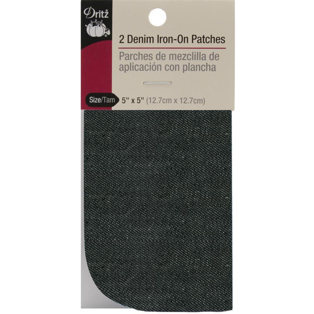 Dritz Iron-On Patches 5in x 5in Dark Blue Denim