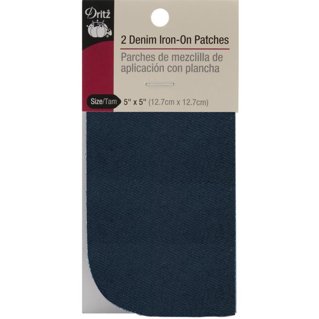 Dritz Iron-On Patches 5in x 5in Navy Twill