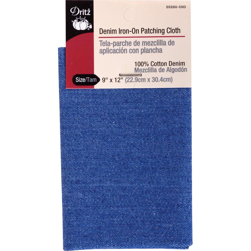 Dritz Denim Iron-On Patching Cloth 9in x 12in