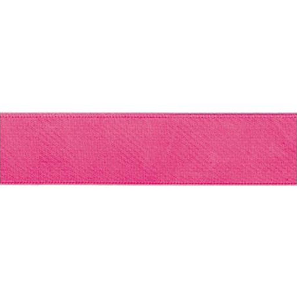 Single Face Satin Ribbon 3/8in x 20yd Hot Pink