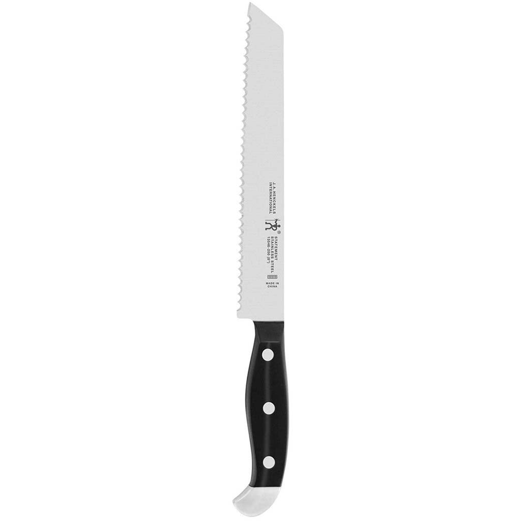 Stainless Steel Bread Knife, Black