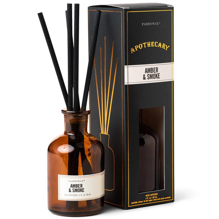 Apothecary Amber & Smoke Glass Diffuser Boxed 3oz