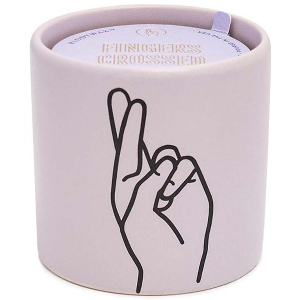 Impressions Lavender Ceramic Fingers Crossed Wisteria Willow, 5.75oz