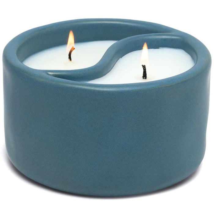 Yin & Yang Royal Blue Matte Ceramic Sea Moss & Sage 11oz