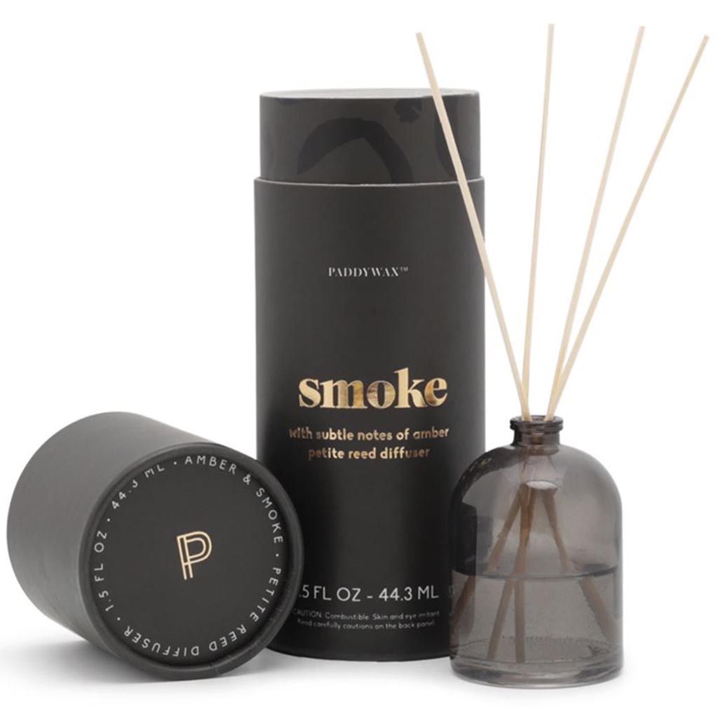 Petite Diffuser Black Milky Glass, Smoke 1.5oz