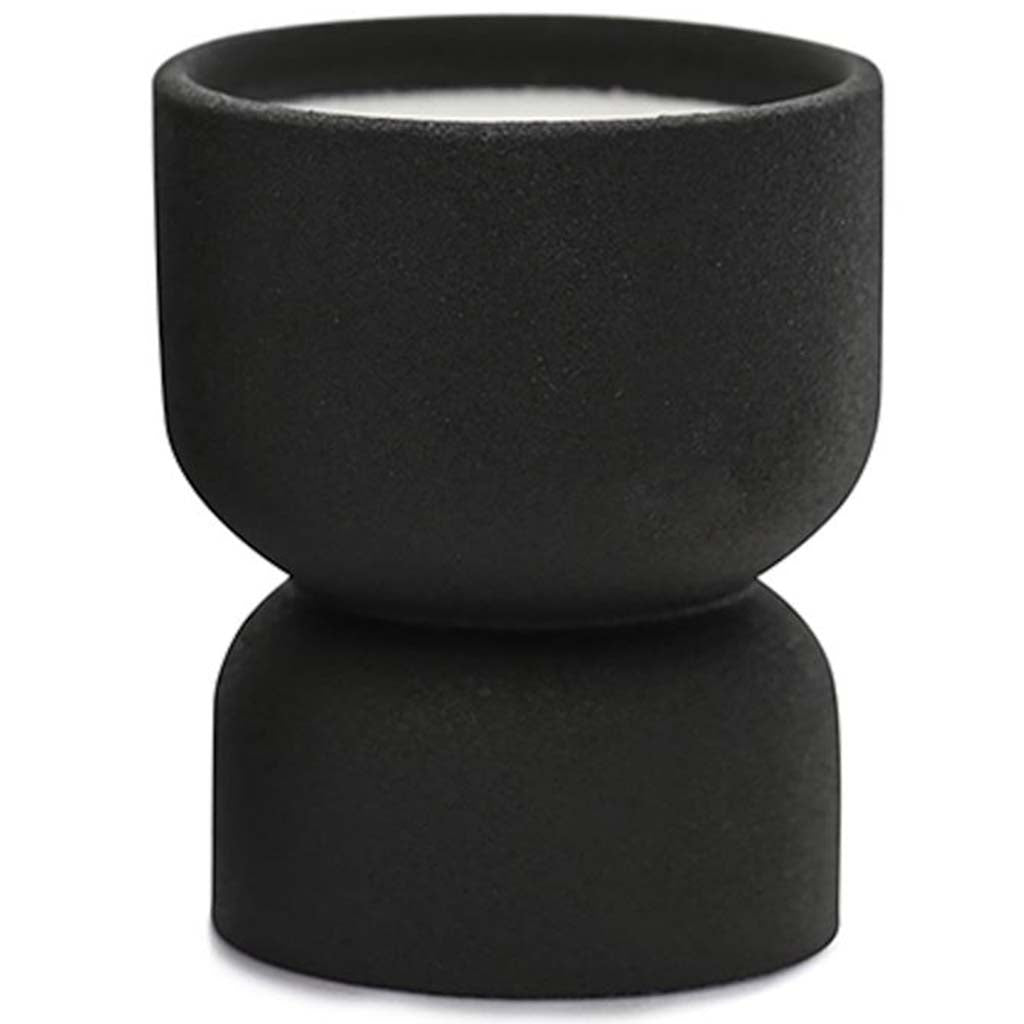Form Palo Santo Suede Black Matte Hourglass Candle, 6oz