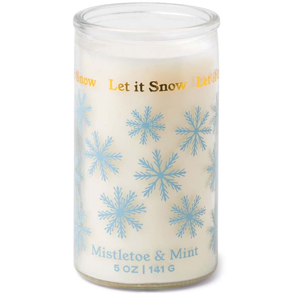 Spark Holiday White Wax “Snowflakes” Mistletoe &amp; Mint, 5oz