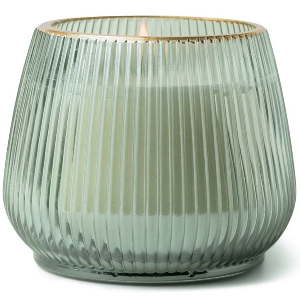 Lum Candle Sage Ribbed Glass Winter Balsam, 12oz