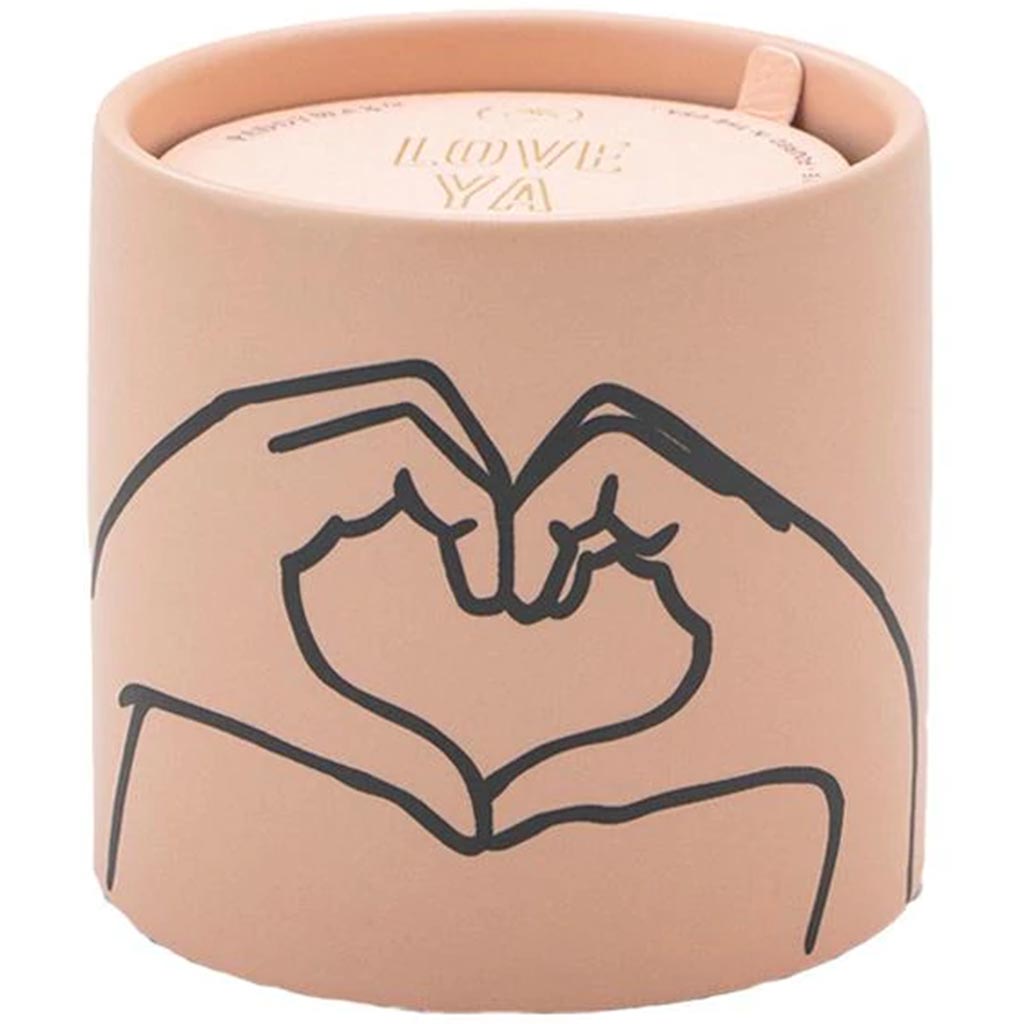 Impressions Dusty Pink Ceramic "Love Ya" Tobacco &amp; Vanilla 5.75oz
