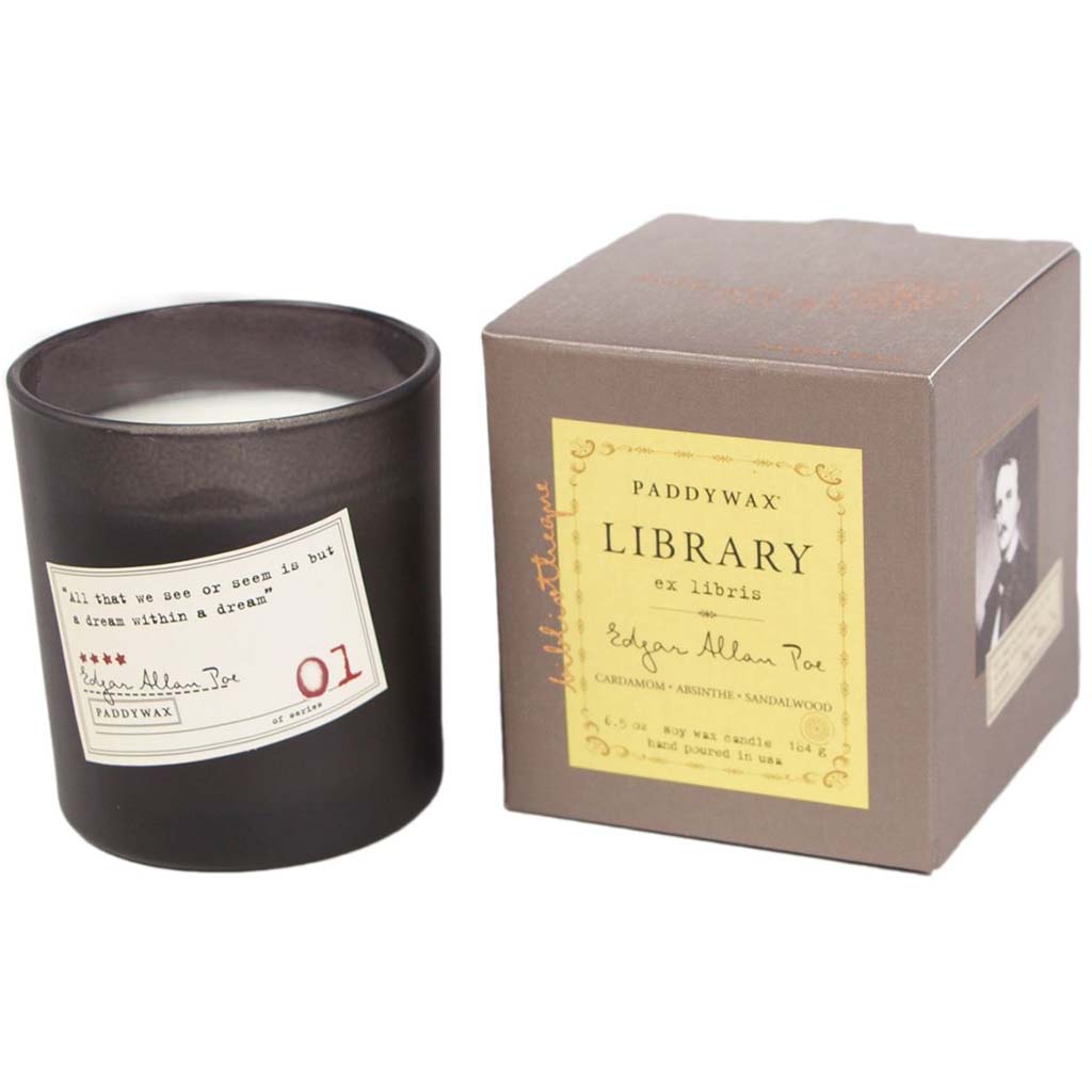 Library Candle Edgar Allan Poe, 6oz