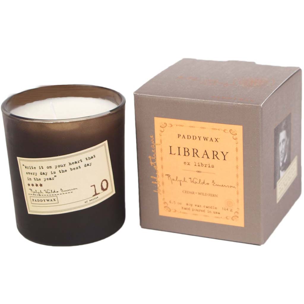 Library Candle Ralph Waldo Emerson, 6oz