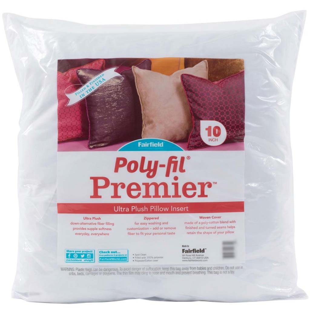 Fairfield Poly-Fil Premier Pillow Insert 10In X 10In