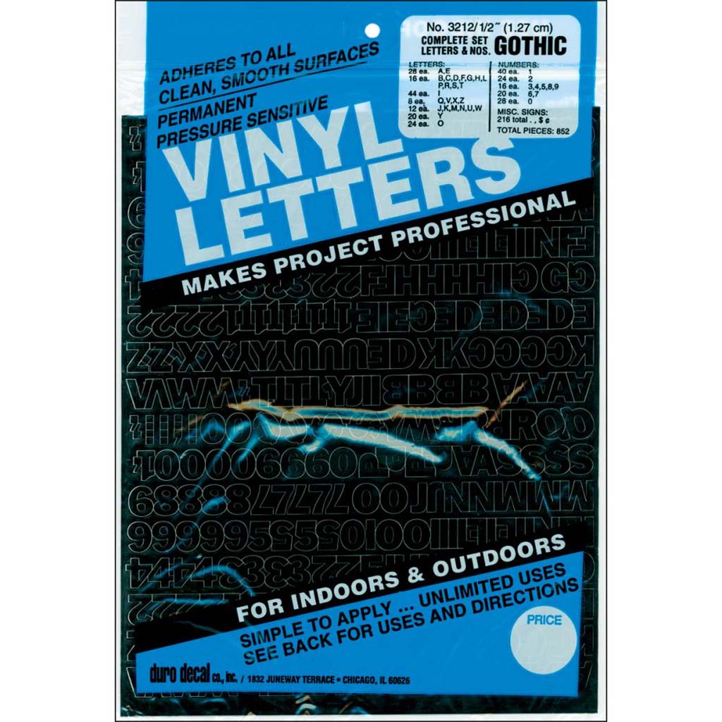 Vinyl Letters &amp; Numb Gothic/Black