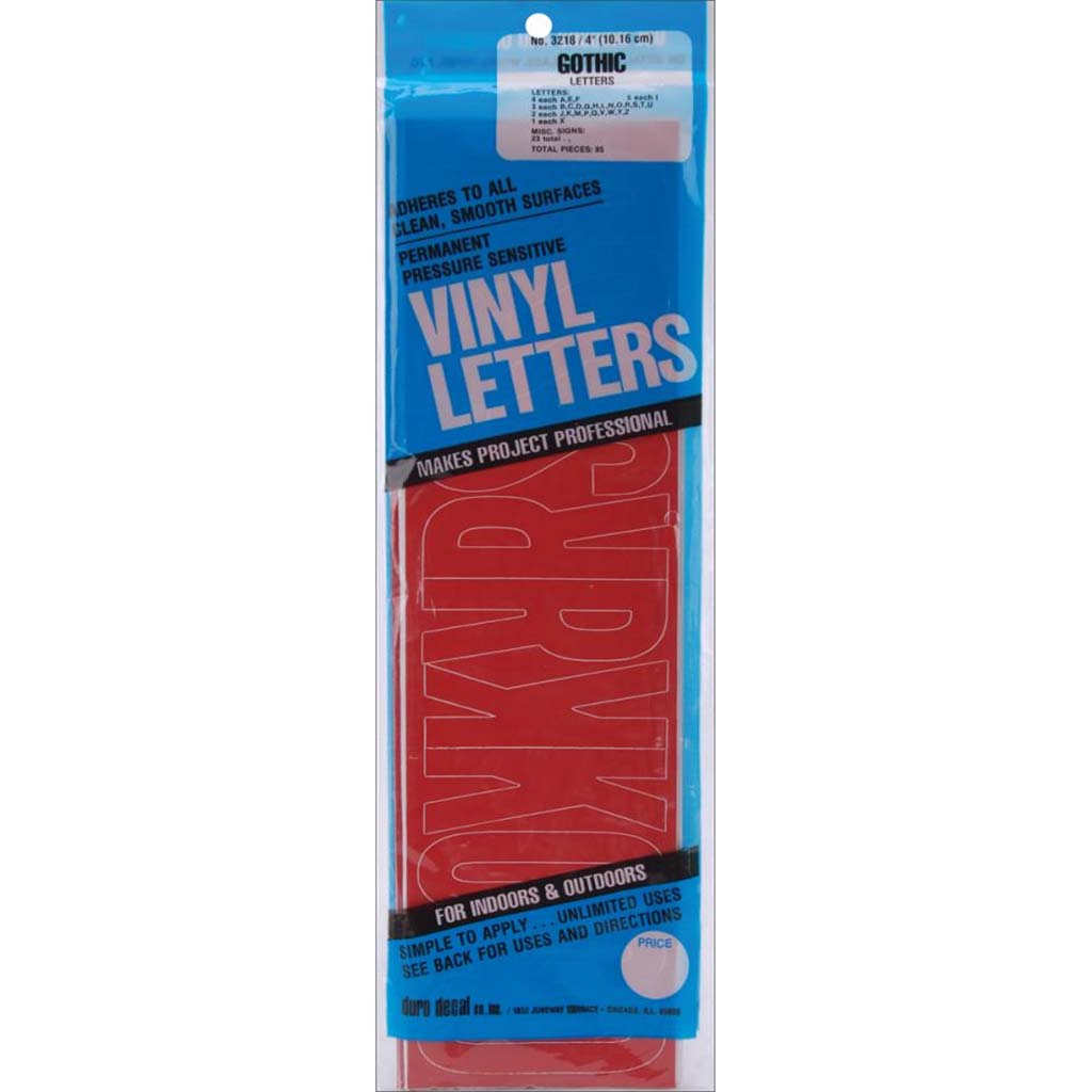 Vinyl Letters Set Gothic/Red