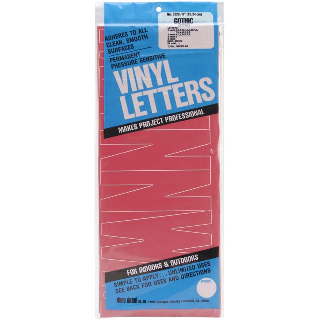 Vinyl Letters Set Red