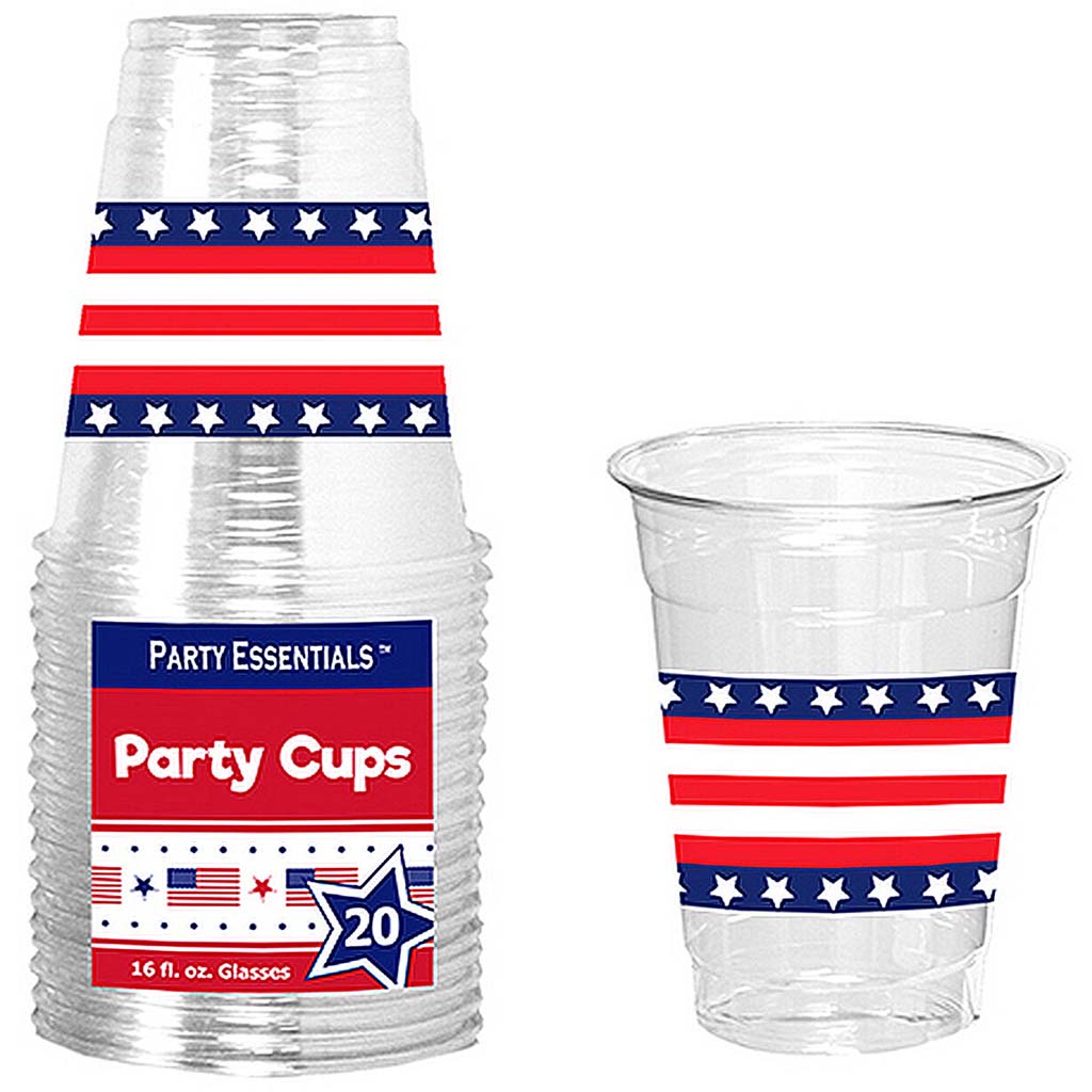 Flag Print Soft Cups, 16oz