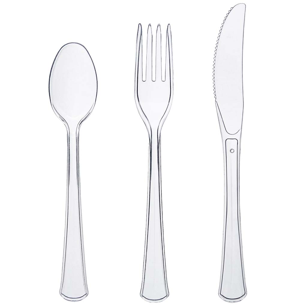 Clear Combo Cutlery Heavy Duty, 24ct