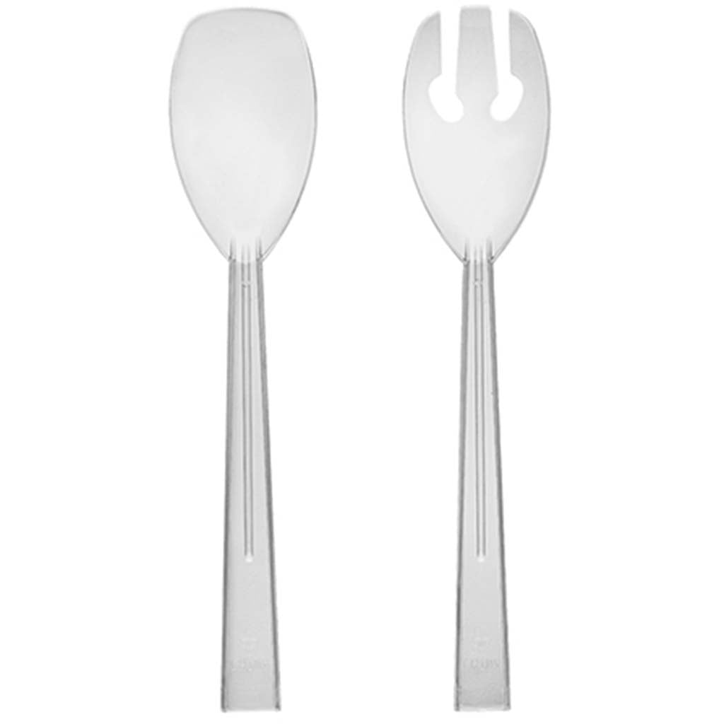 Clear Serving Forks &amp; Spoons, 9.5in