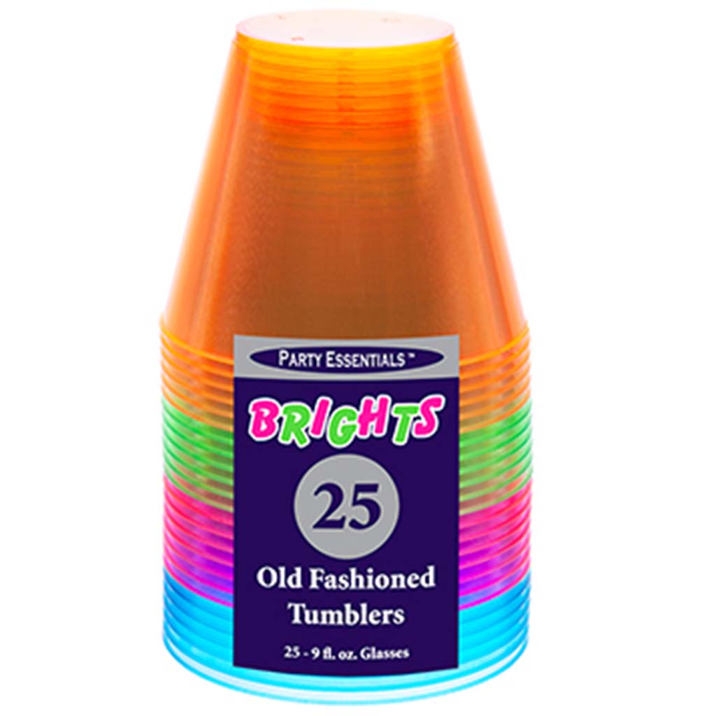 Assorted Neons Tumblers 9oz
