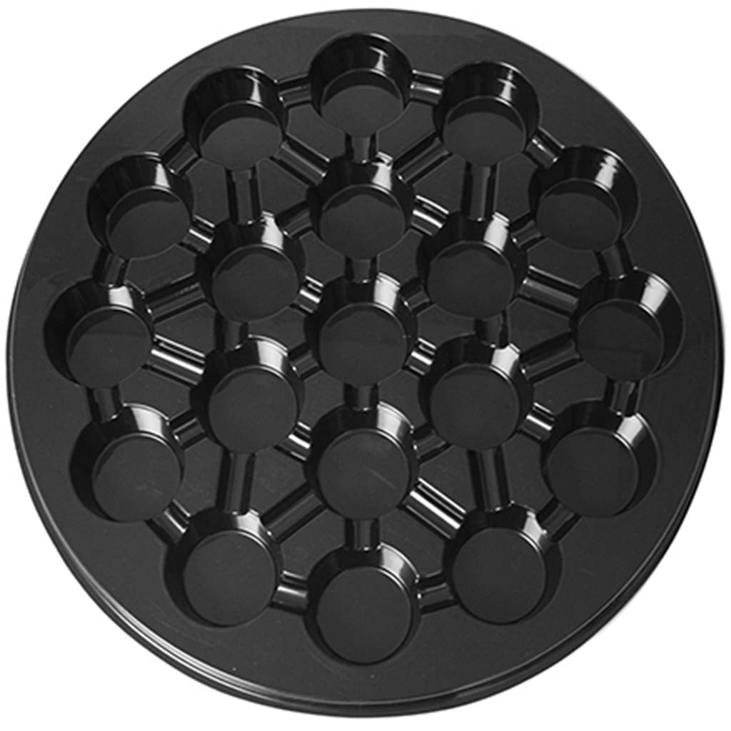 Black Cupcake Tray 19 Cavity, 16in