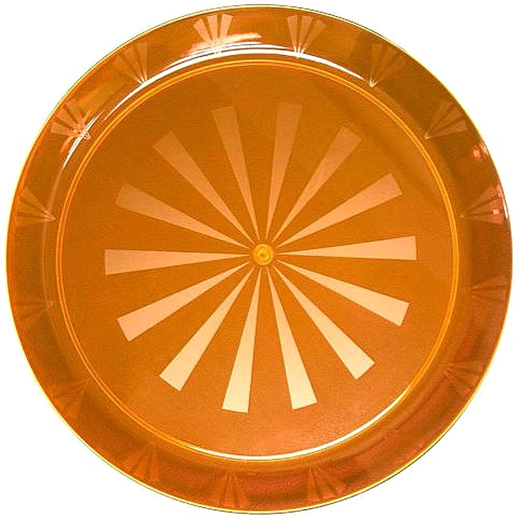 Neon Orange Round Tray, 12in