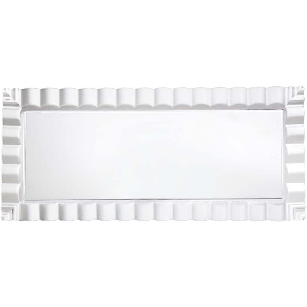 Clear Decorative Wavy Tray, 14in X 6in