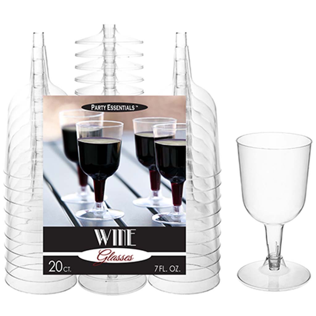 Clear Wine Glass 7oz, 20ct