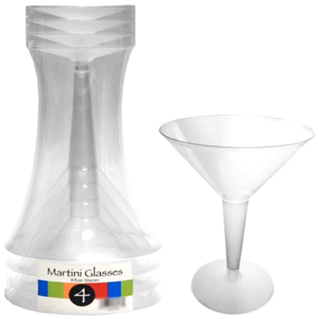 Clear Martini Glass 8oz, 4ct