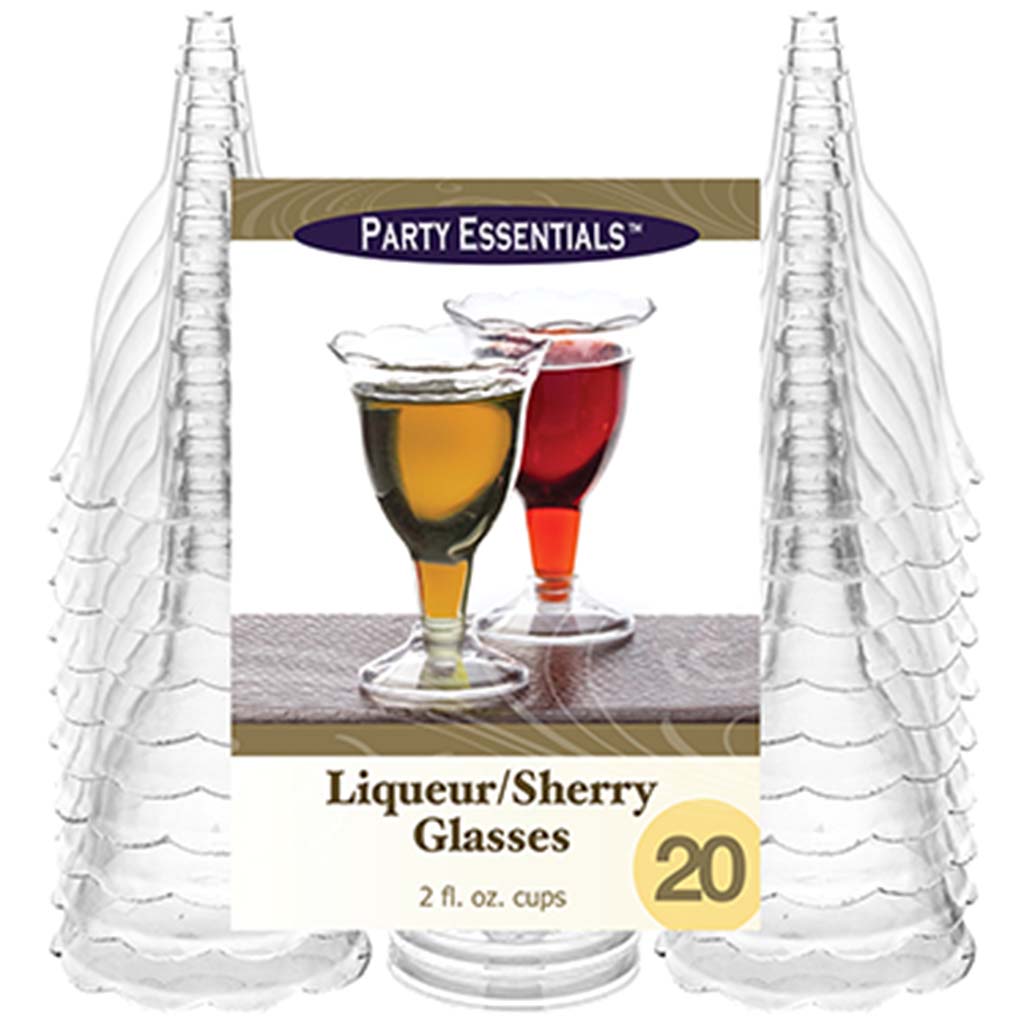 Clear Liqueur/Sherry Glasses 2oz, 20ct