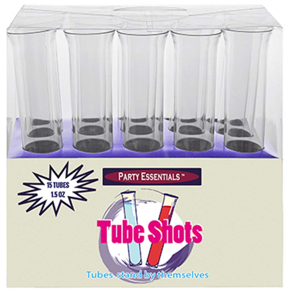 Clear Tube Shot 1.5oz, 15ct