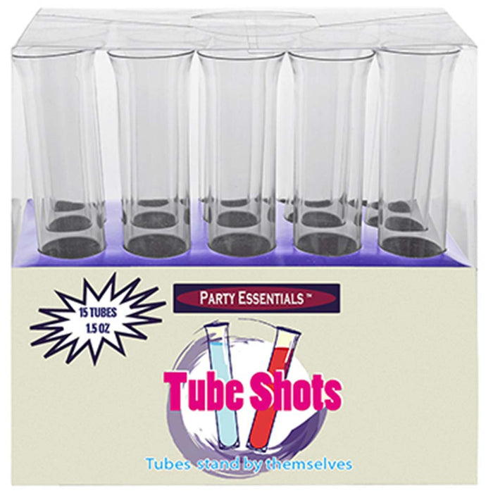 Clear Tube Shot 1.5oz, 15ct