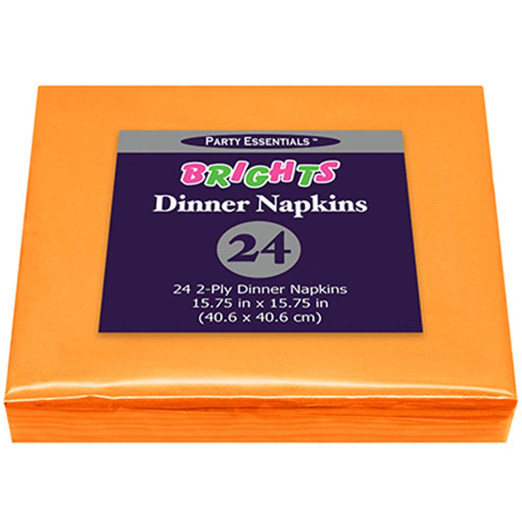 Neon Orange Dinner Napkins 15.75in