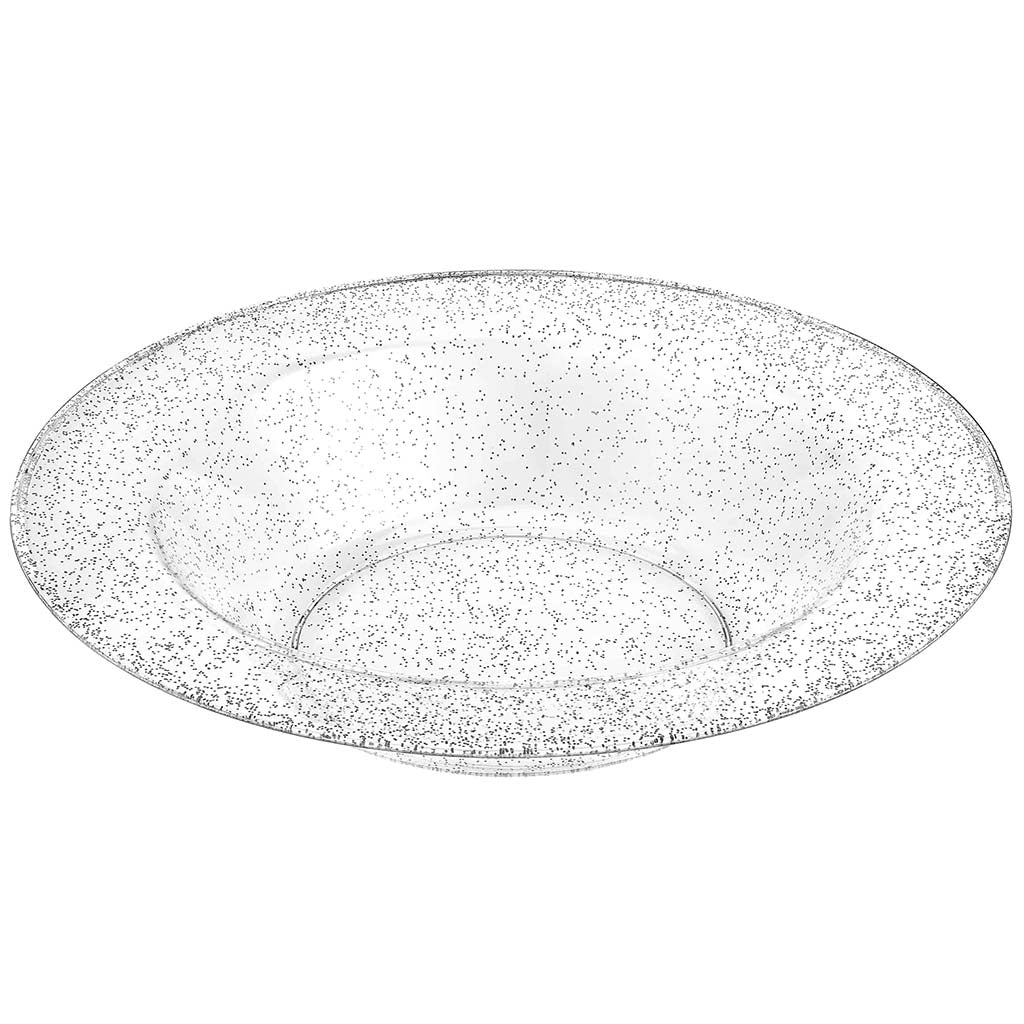 Glitter Bowl 14oz, Silver