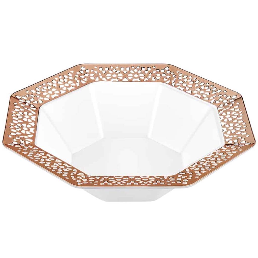 Lacetagon Bowl 14oz, Rose Gold