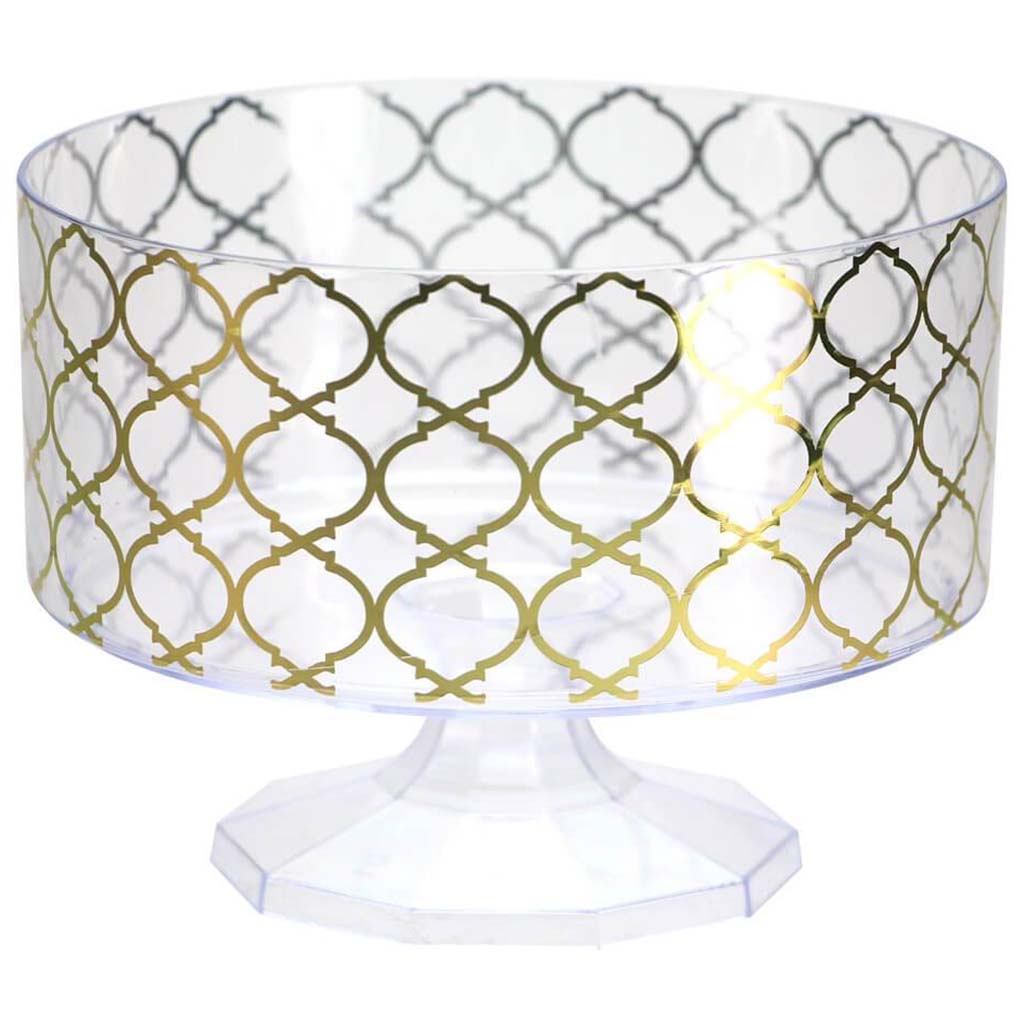 Lattice Trifle Bowl 40oz, Gold