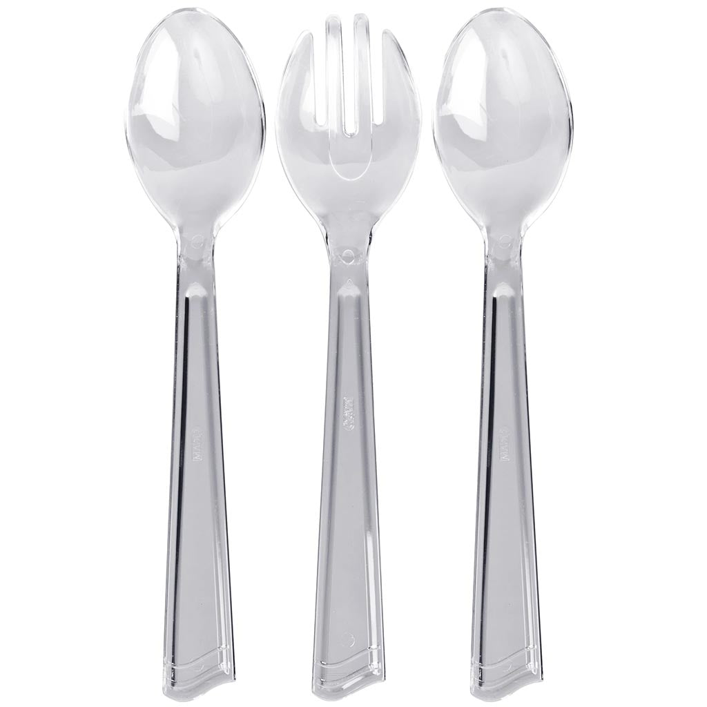 Serving Utensil Set 3pc, Clear