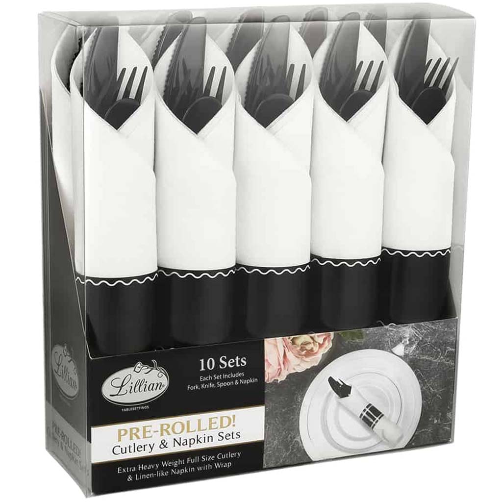 Rolled Cutlery Combo Set with Napkin