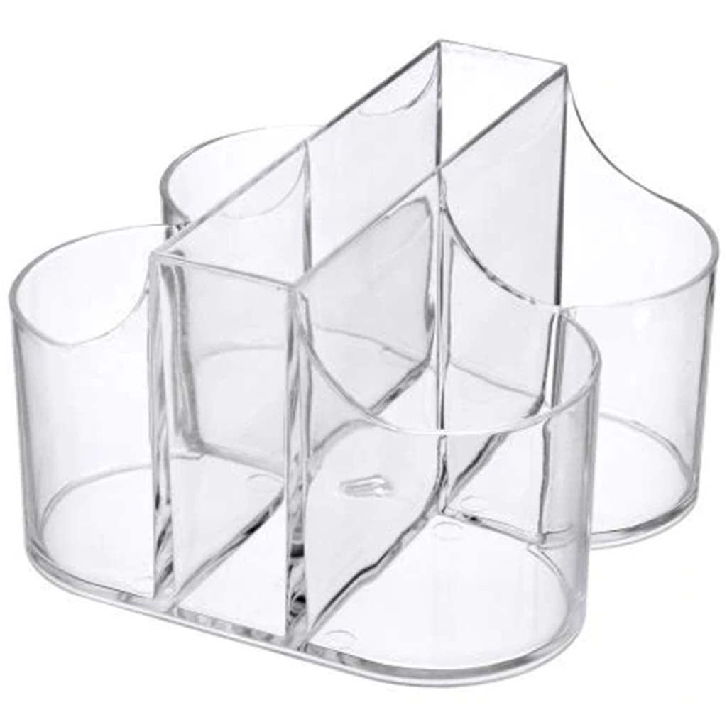 5 Compartment Cutlery Caddy Clear