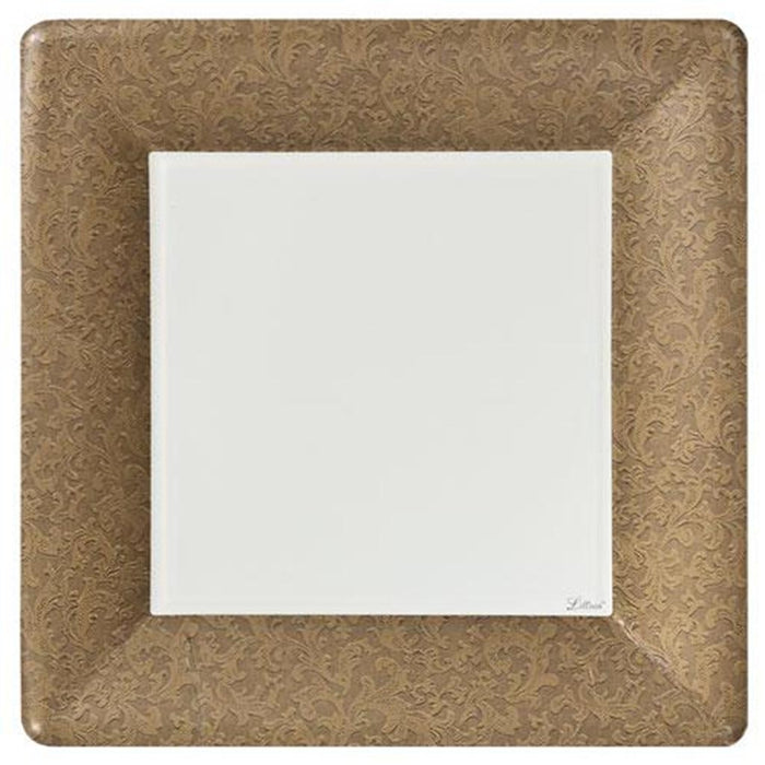 Square Dinner Plate 10in, Gold