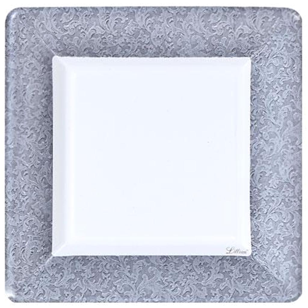 Square Plate 7in, Silver